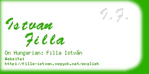 istvan filla business card